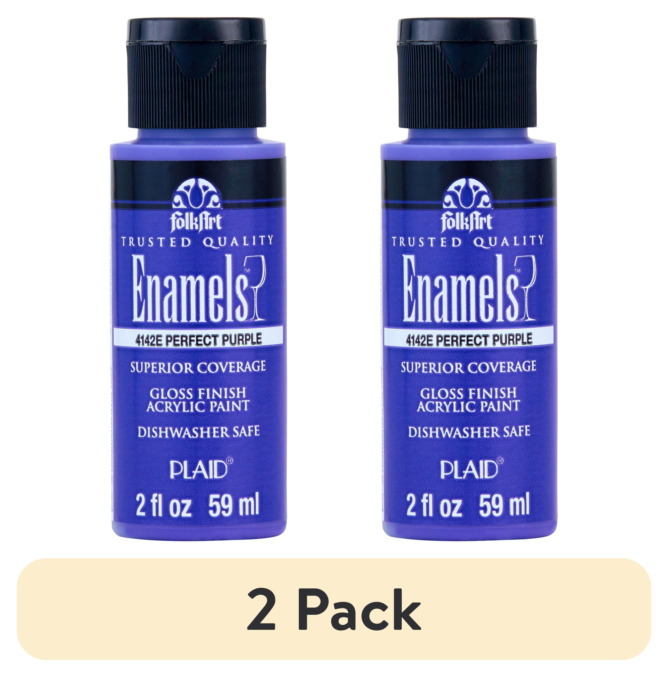 (2 pack) FolkArt Enamel Acrylic Craft Paint, Gloss Finish, Perfect ...