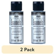 2 pack FolkArt Enamel Acrylic Craft Paint, Gloss Finish, Silver Sterling, 2 fl oz