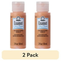 (2 pack) FolkArt Enamel Acrylic Craft Paint, Gloss Finish, Vibrant Orange, 2 fl oz