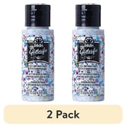 2 pack FolkArt Glitterific Pop Acrylic Craft Paint, Birthday Party, 2 fl oz