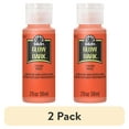 thumbnail image 1 of (2 pack) FolkArt Glow-in-the-Dark Acrylic Craft Paint, Matte Finish, Red, 2 fl oz, 1 of 14