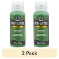 thumbnail image 1 of (2 pack) FolkArt Multi-Surface Acrylic Craft Paint, Satin Finish, Classic Green, 2 fl oz, 1 of 14