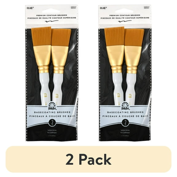 FolkArt Paintbrush Set, Basecoating Brush Set, 2 Piece