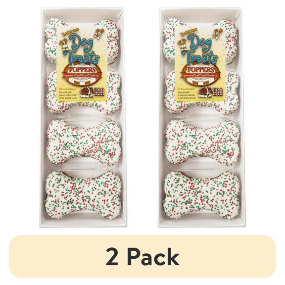 (2 pack) Foppers Gourmet Bakery Holiday Bones, 8 Pack