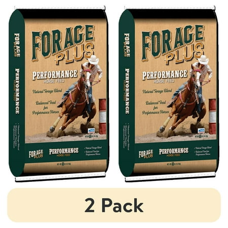 (2 pack) Forageplus Performance Horse Feed, 40 lb