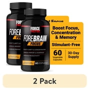 2 pack Force Factor Forebrain Focus, Nootropic Brain Supplement to Support Clarity, Concentration, Memory, Focus & Productivity, 60 Capsules