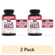 2 pack Force Factor Total Beets, Beet Root Capsule Alternative with Beetroot Powder for Heart Health, Blood Pressure, Circulation & Nitric Oxide, 120 Tablets