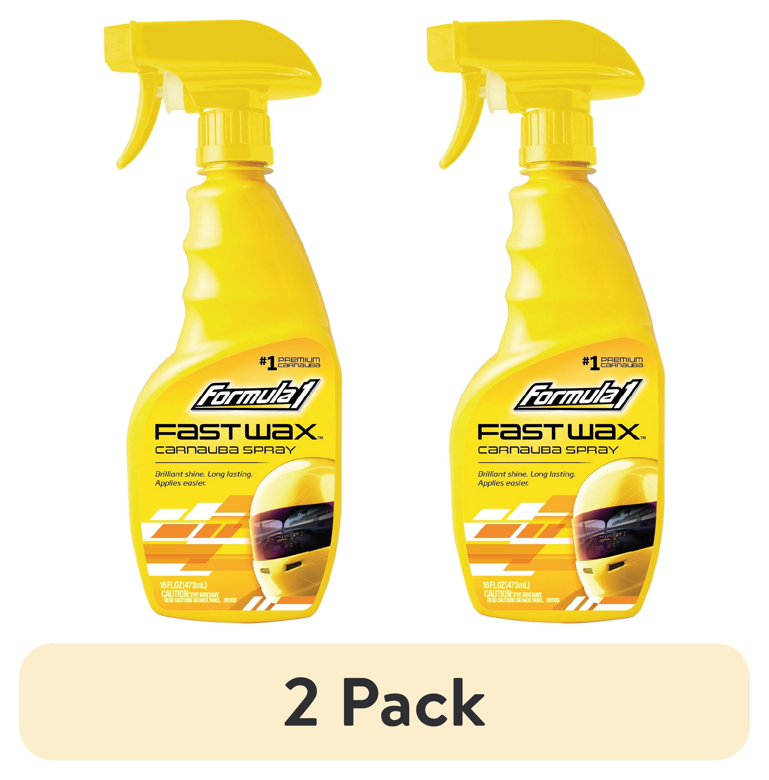 (2 pack) Formula 1 Fast Wax Carnauba Detailing Spray – Car Wax for Natural Gloss – Easy to Use Exterior Detailing Supplies for All Paint Finishes (16 ounce)