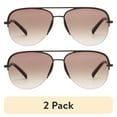 thumbnail image 1 of (2 pack) Foster Grant Women's Aviator Fashion Sunglasses, Brown, 1 of 4