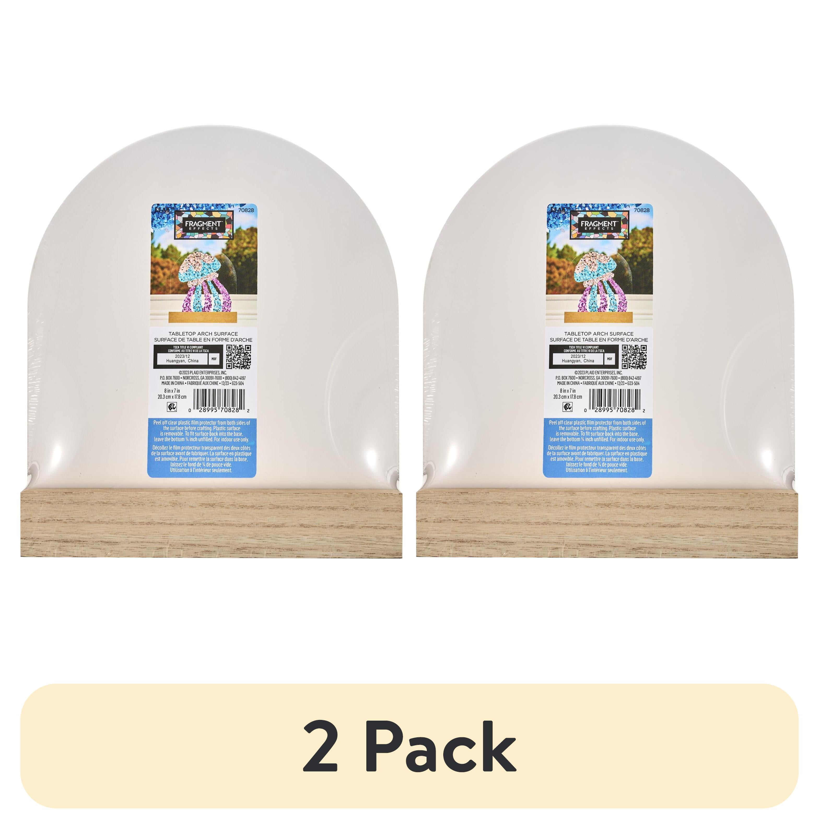 (2 pack) Plaid Fragment Effects Tabletop Arch Surface, 8" x 7"