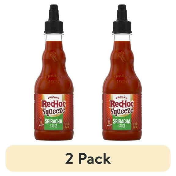 (2 pack) Frank's RedHot Sriracha Squeeze Hot Sauce, 12.0 fl oz