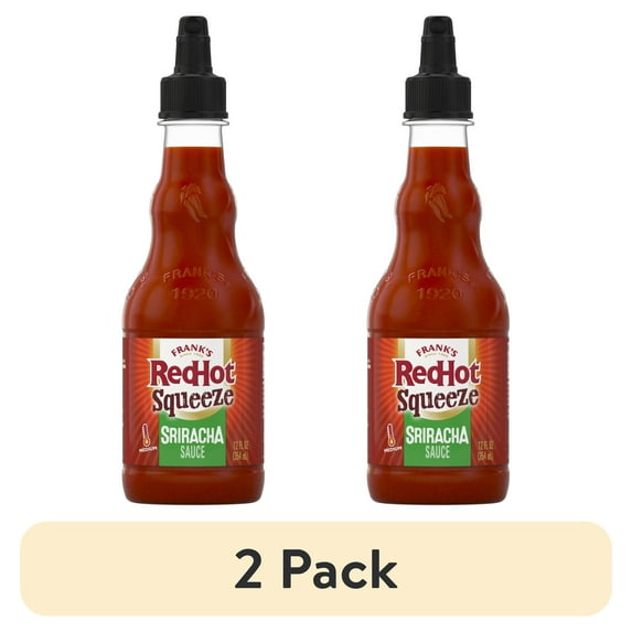 (2 pack) Frank's RedHot Sriracha Squeeze Hot Sauce, 12.0 fl oz