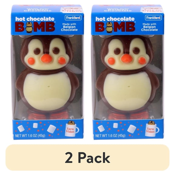 (2 pack) Frankford Holiday Original Milk Chocolate Bomb, Penguin 1.6oz