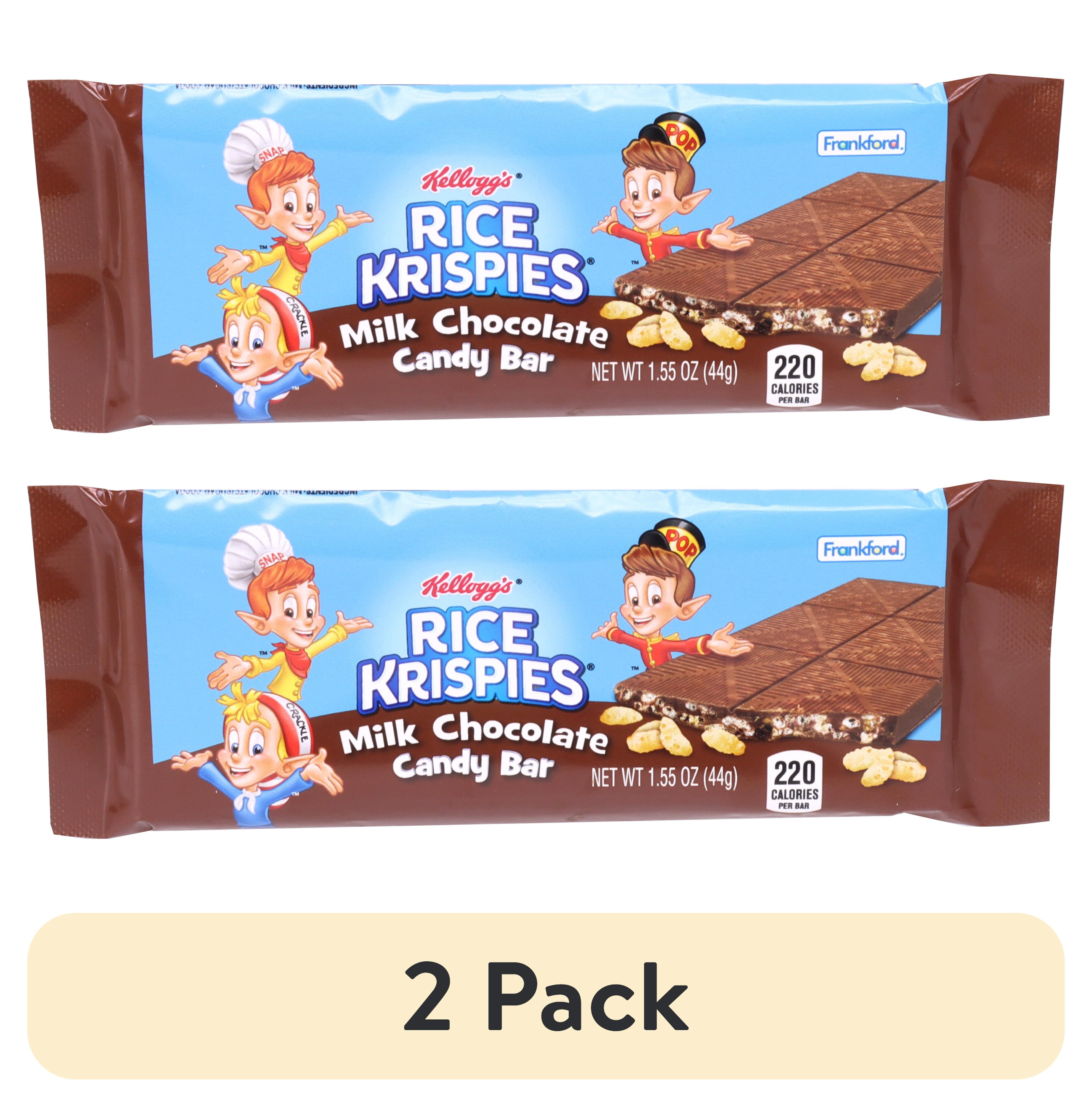(2 pack) Frankford Kellogg's Rice Krispies Milk Chocolate Candy Bar, 1.55oz