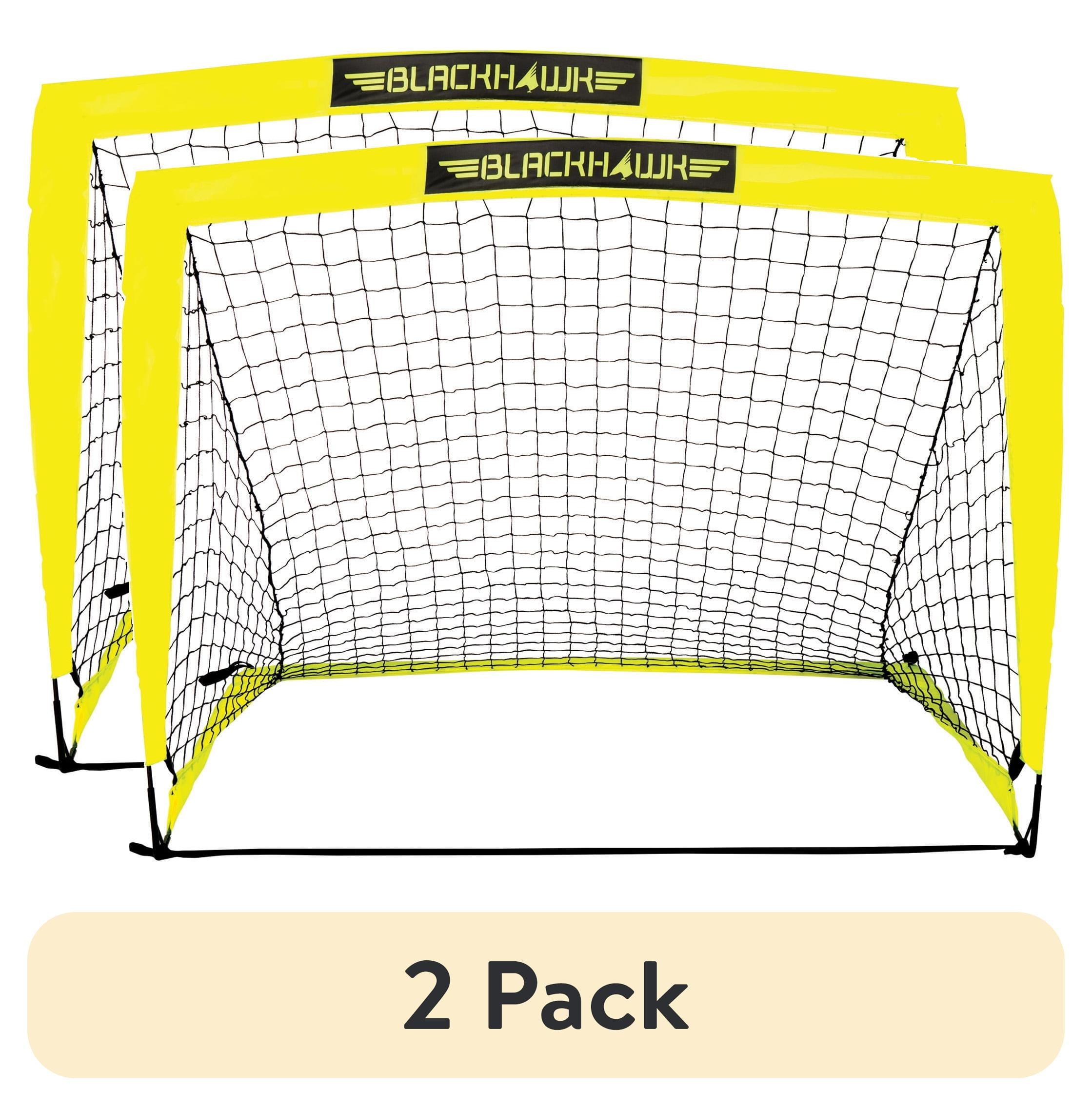 2 pack) Franklin Sports Blackhawk Soccer Goal - Pop up - Indoor +