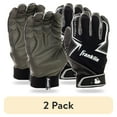 thumbnail image 1 of (2 pack) Franklin Sports MLB Free Flex Baseball Batting Gloves - Black/Gray/White - Youth Medium - 1 Pair, 1 of 7