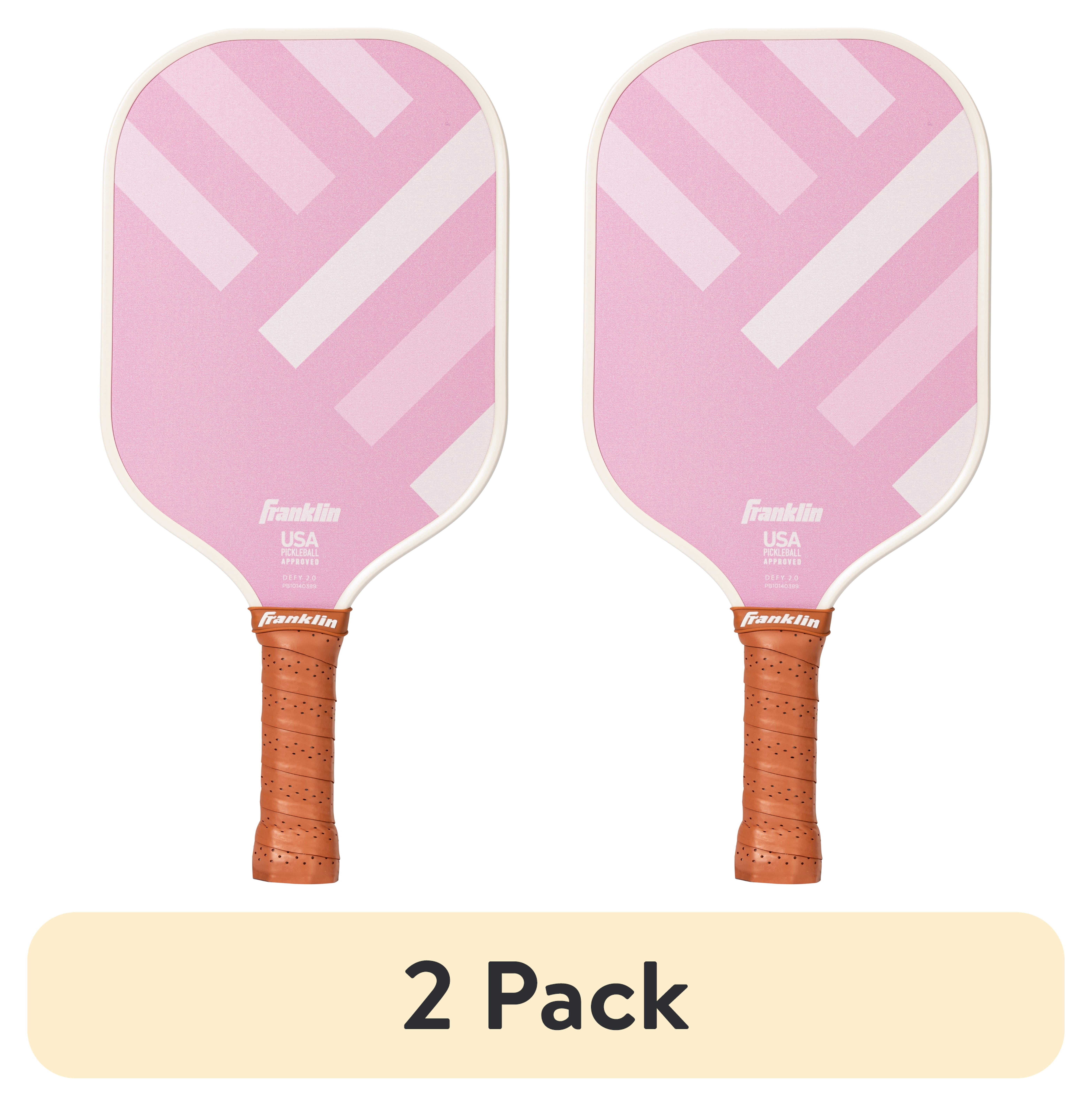 (2 pack) Franklin Sports Pickleball Paddle - DEFY - Textured Fiberglass Surface - Polypropylene Core - DEFY - Official USA Pickleball (USAP) Approved