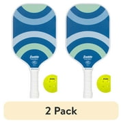 (2 pack) Franklin Sports Polymer Paddle and Ball Set - (2) Fiberglass Pickleball Rackets + (2) X-40 Pickleballs - USAPA Approved - Blue/Orange
