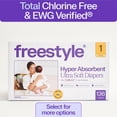 thumbnail image 1 of (2 pack) Freestyle Total Chlorine Free 14x Better Absorption Hypoallergenic EWG Verified® Baby Diapers, Size 1 (6-12 lbs), 68 Count, 1 of 26