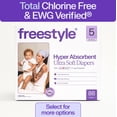 thumbnail image 1 of (2 pack) Freestyle Total Chlorine Free 14x Better Absorption Hypoallergenic EWG Verified® Baby Diapers, Size 5 (28-40 lbs), 44 Count, 1 of 42
