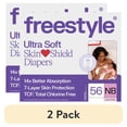 thumbnail image 1 of (2 pack) Freestyle Total Chlorine Free 14x Better Absorption Hypoallergenic EWG Verified® Baby Diapers, Newborn (Up to 10 lbs), 56 Count, 1 of 23