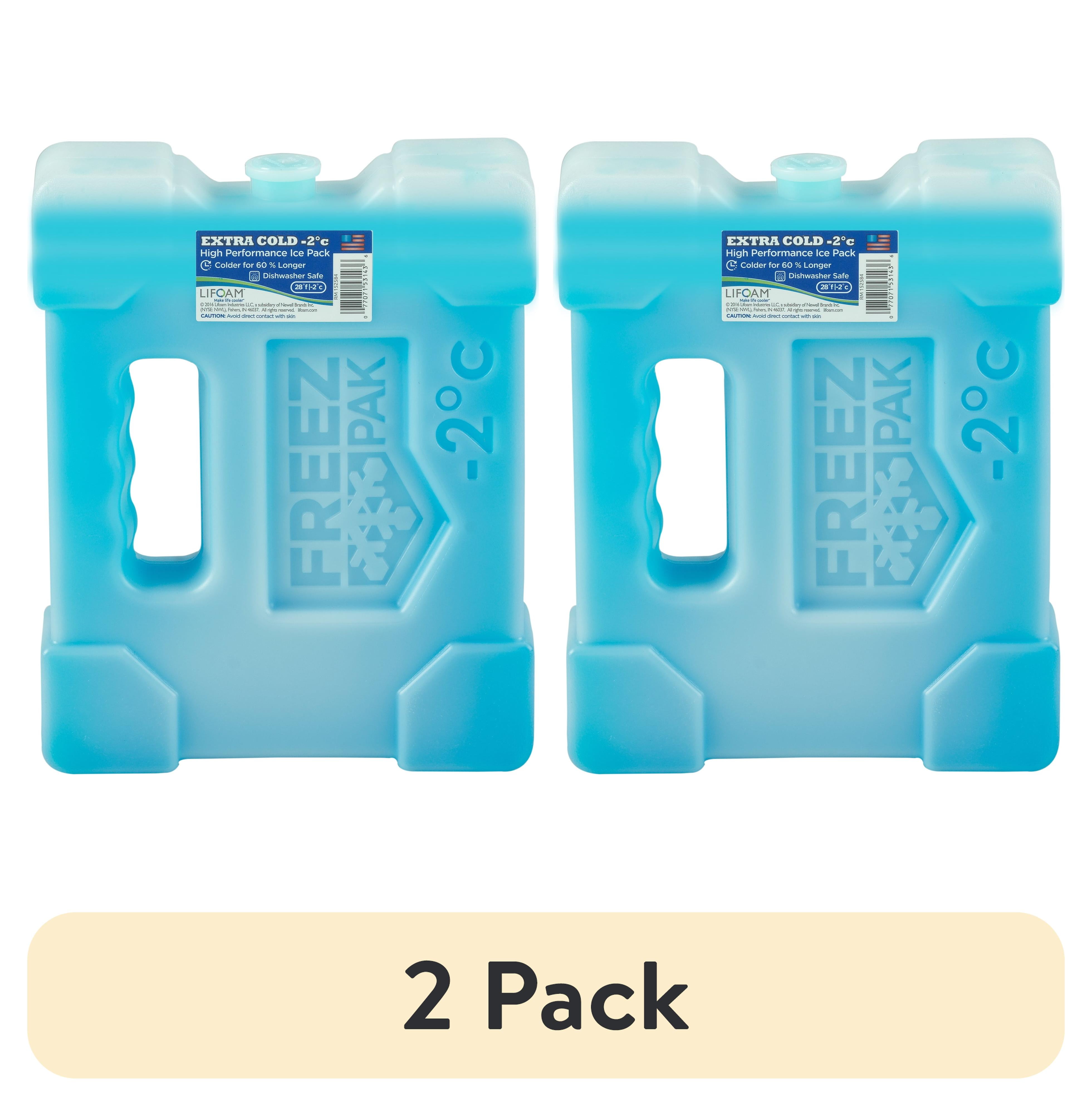 (2 pack) Freez Pak Medium Extra Cold Reusable Ice Pack with Hard Shell 2.85 lbs, 8.5 Inches