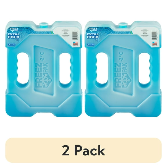 (2 pack) FREEZ PAK X-Large Extra Cold Reusable Ice Pack with Hard Shell, -2C, 4.7lbs