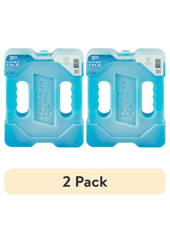 (2 pack) (2 pack) (2 pack) (2 pack) FREEZ PAK X-Large Extra Cold Reusable Ice Pack with Hard Shell, -2C, 4.7lbs