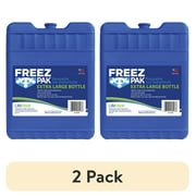 (2 pack) Freez Pak XL Ice Pack Ice Substitute, Bottle, Reusable 3.5lbs, Blue, 9.75"