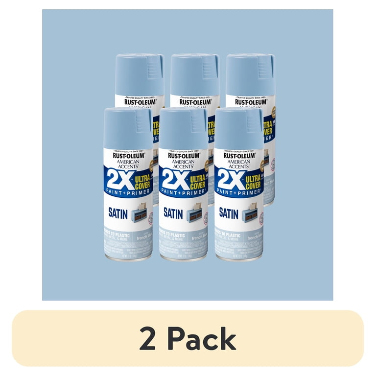 2 pack) 6 Pack, French Blue Rust-Oleum American Accents 2X Ultra