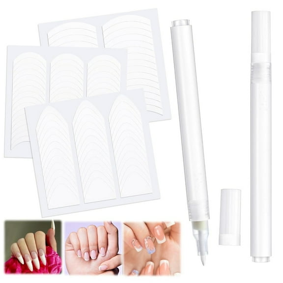2-pack French nail pen set-long-lasting fine lines, quick-drying, anti-overflow household DIY nail tools, gift for girlfriend