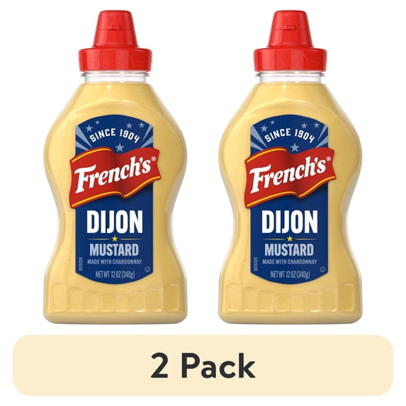 (2 pack) French's Kosher Chardonnay Dijon Mustard Squeeze Bottle, 12.0 ...