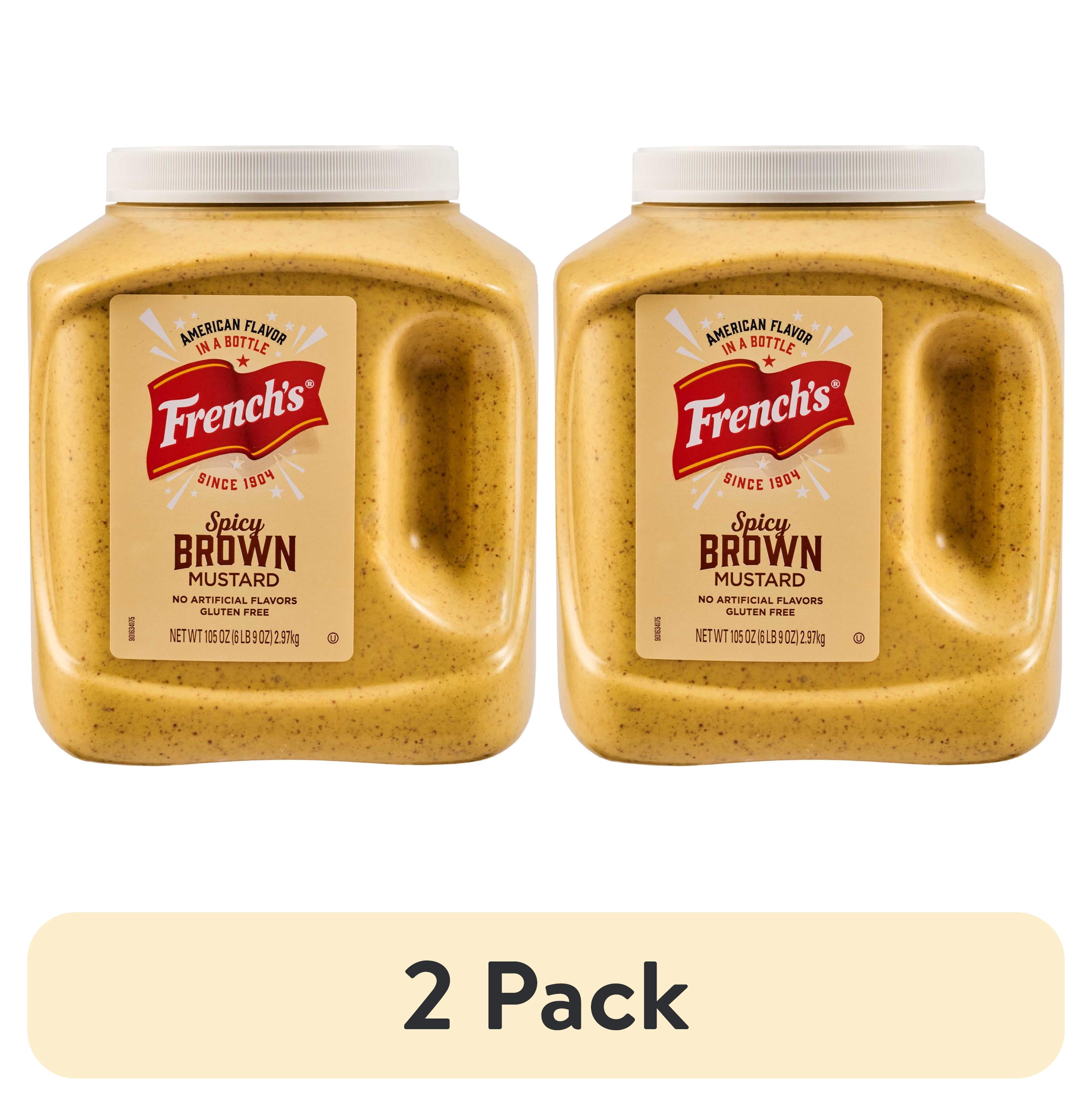(2 pack) French's Kosher Spicy Brown Mustard, 105.0 oz Cup