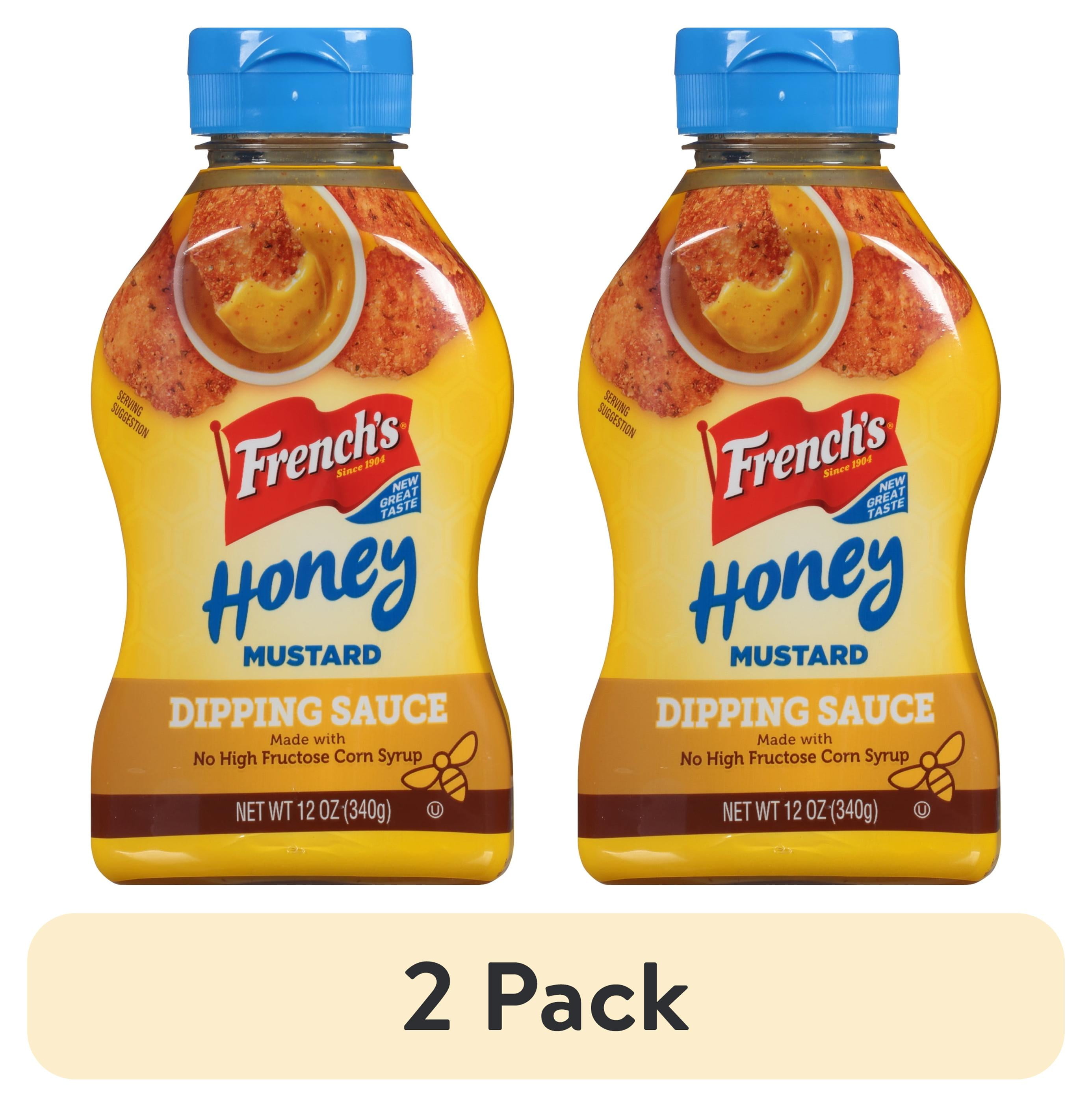 (2 pack) French's No Artificial Flavors Kosher Honey Mustard Dipping Sauce, 12.0 oz Bottle