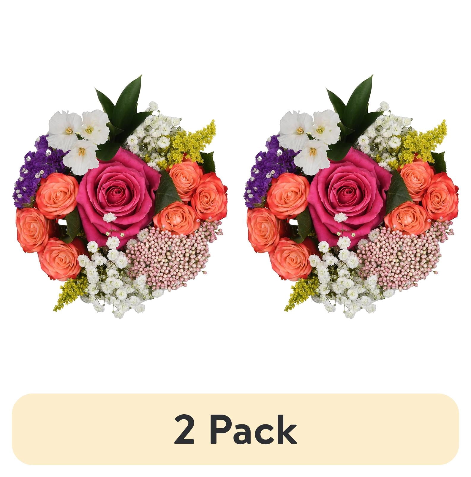 (2 pack) Fun Bunch Mixed Flower Bouquet Small, Colors May Vary