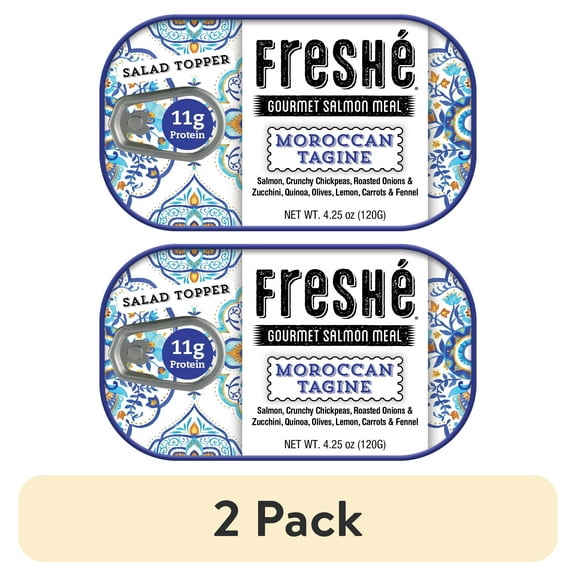 (2 pack) Freshe Moroccan Tagine, Gourmet Salmon Meal, 4.25 Ounce Can