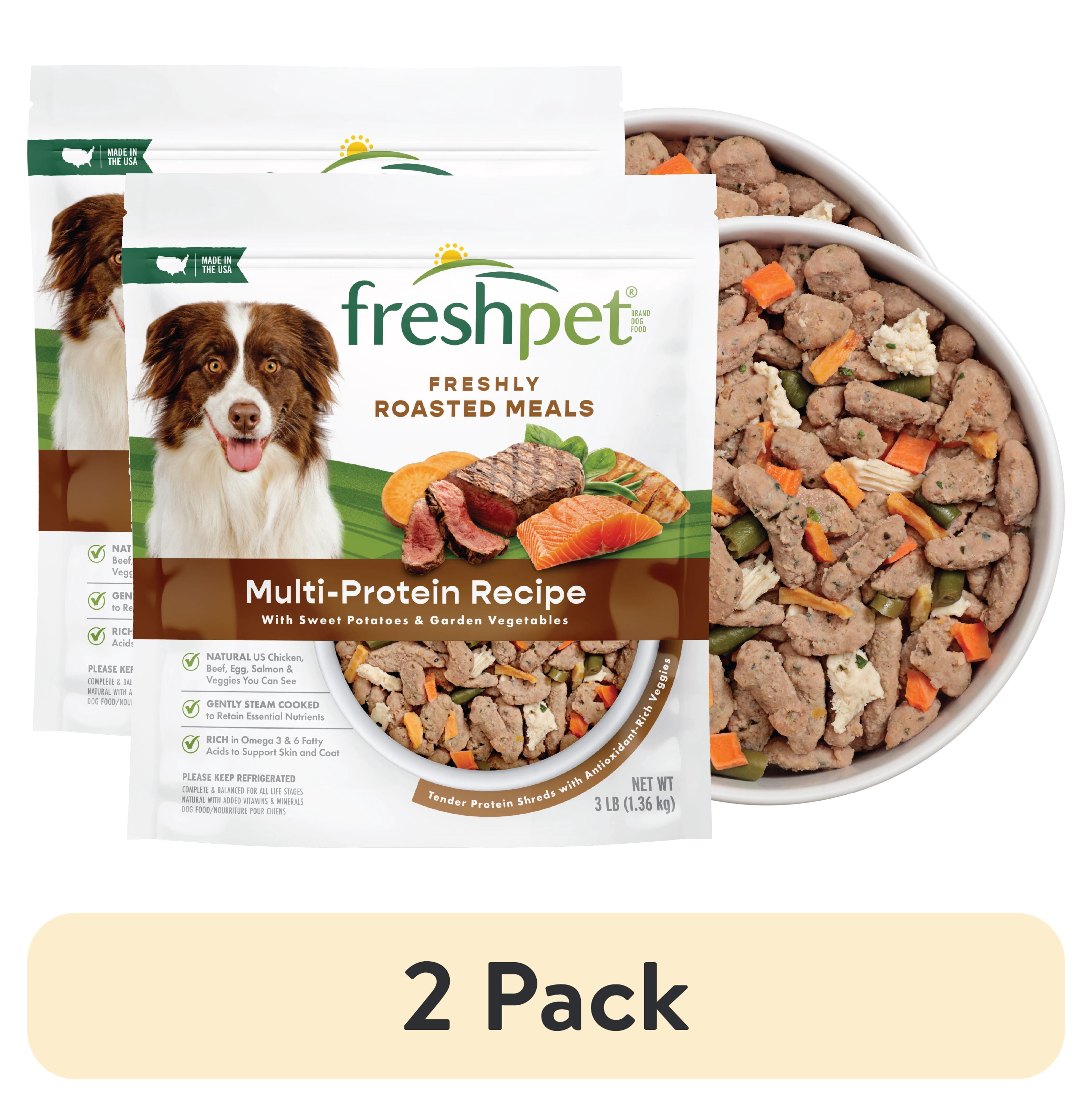 3 pack) Freshpet Fresh Dog Food, Multi-Protein Recipe, Freshly