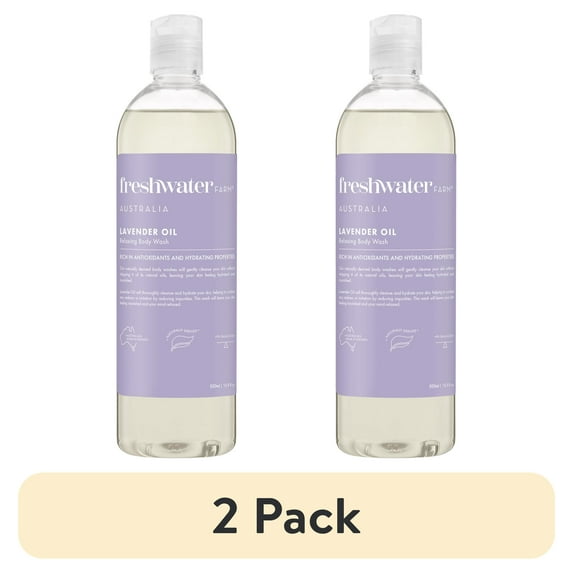 (2 pack) Freshwater Farm Lavender Oil Natural Body Wash for all skin types16.9fl oz