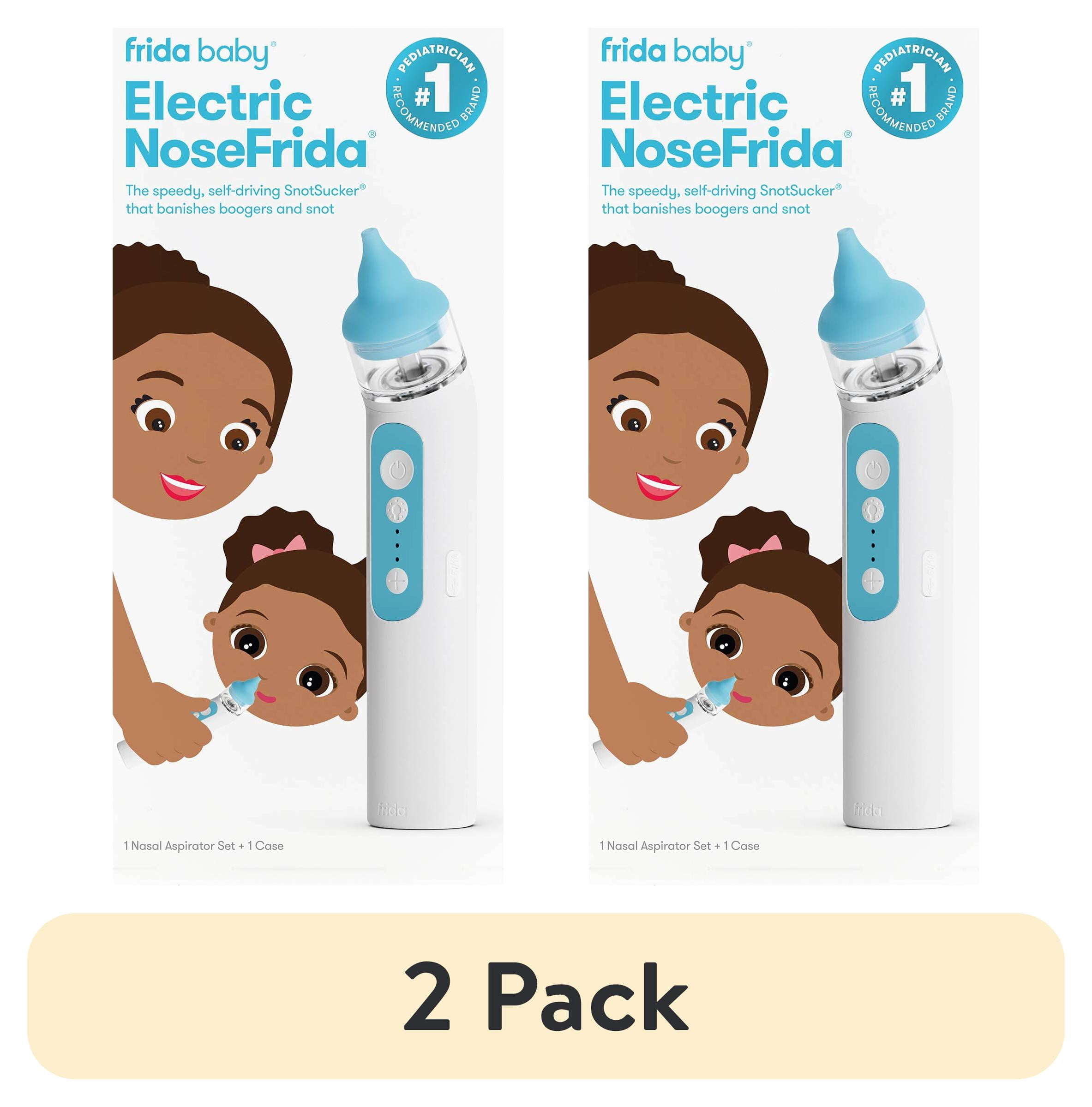 (2 pack) Frida Baby Electric NoseFrida Nasal Aspirator for Baby and Toddler, Upgraded Nasal Aspirator for Congestion Relief, 0+ Months