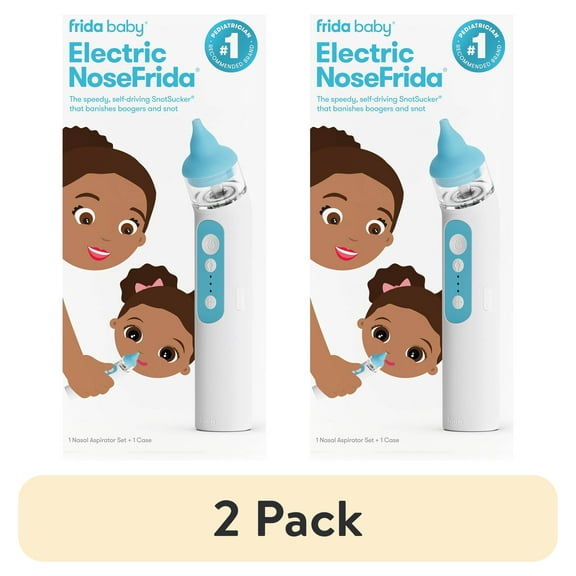 (2 pack) Frida Baby Electric NoseFrida Nasal Aspirator for Baby and Toddler, Upgraded Nasal Aspirator for Congestion Relief, 0+ Months
