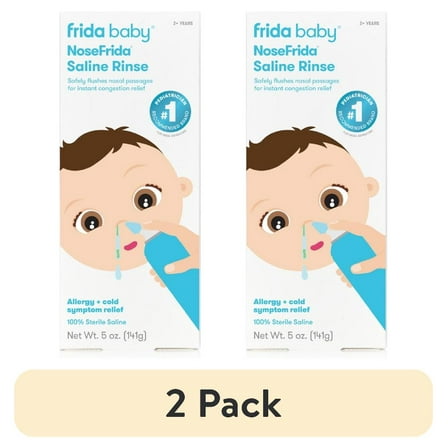 (2 pack) Frida Baby Saline Rinse for Toddler, 5oz