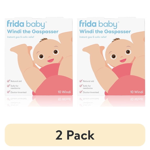 (2 pack) Frida Baby Windi The Gas Passer, Natural Infant Gas Relief, 10 Count