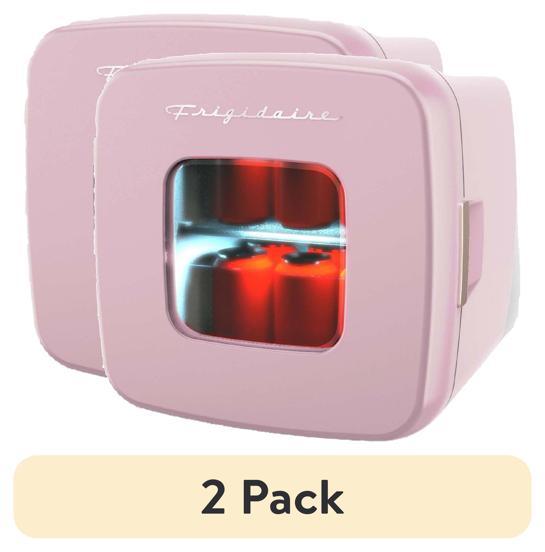 Frigidaire Pink Retro Mini Personal Fridge Cooler with Shelf