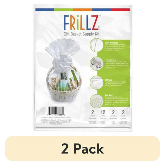 (2 pack) Create a Basket Essentials White Gift Basket Supply Kit, 1 Each