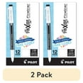 thumbnail image 1 of (2 pack) Pilot PIL11485 0.6 mm Fine Stick Black/White Barrel FriXion Fineliner Erasable Porous Point Pen (1 Dozen), 1 of 3
