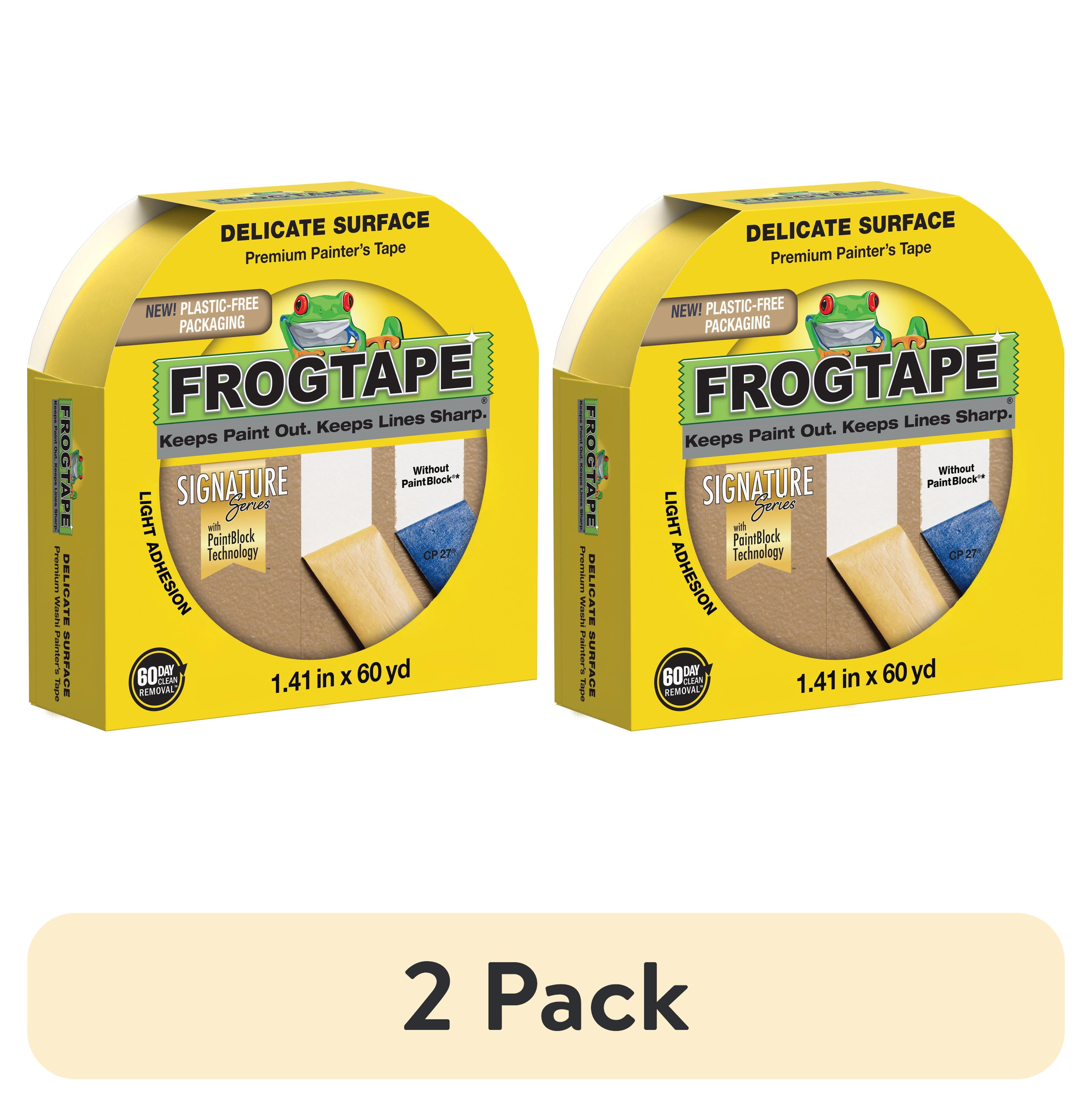 (2 pack) FrogTape 1.41 in. x 60 yd. Yellow Delicate Surface Painter's Tape