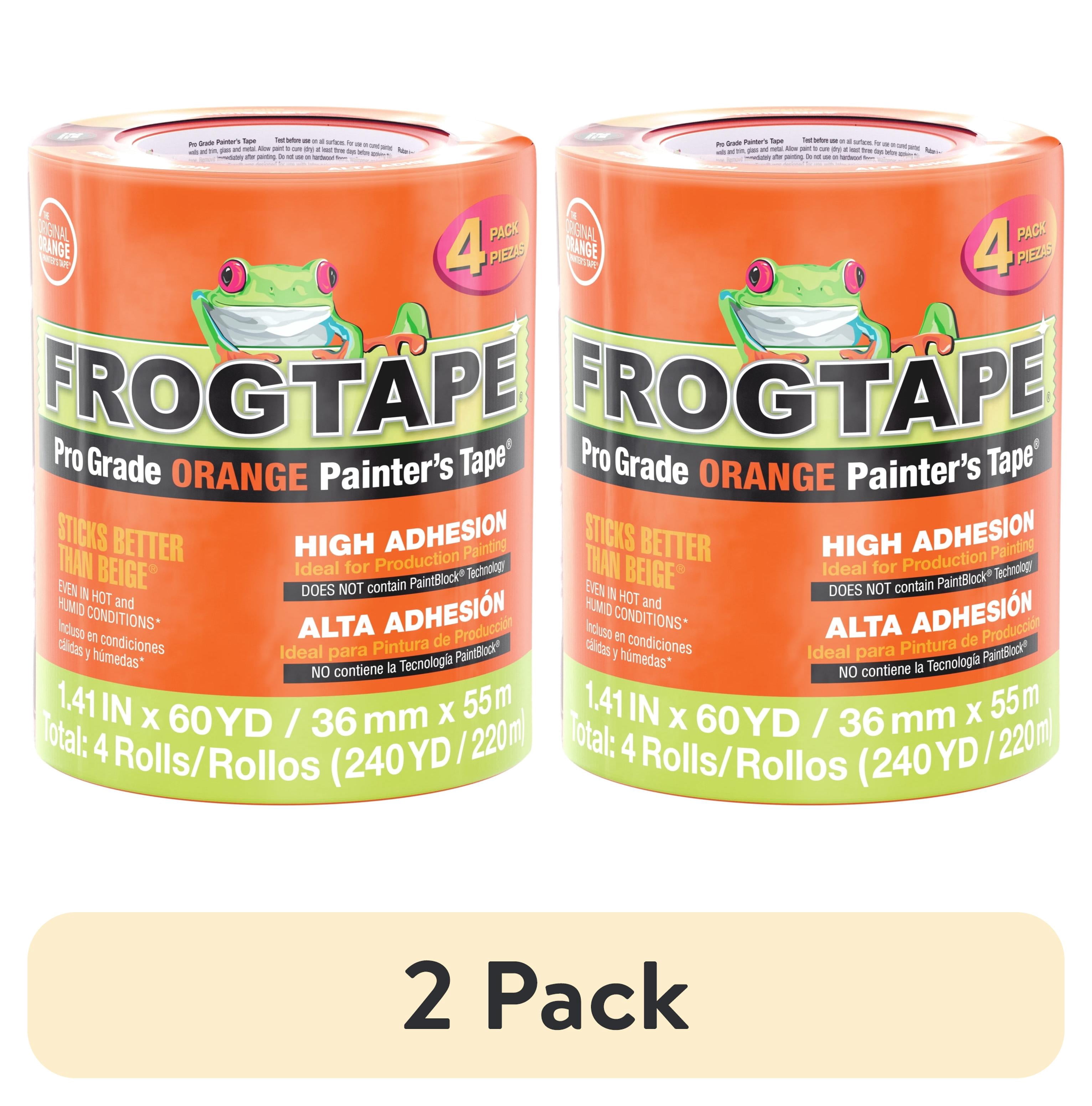 (2 pack) FrogTape Pro Grade Orange 1.41 in. x 60 yd. Painters Tape, 4 Pack, 240 Yards Total