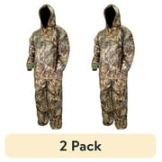 2 pack Frogg Toggs All-Purpose Rain Suit for Men, Waterproof Bi-Laminate Camo Pants & Jacket, Realtree Edge, Size MD/LG