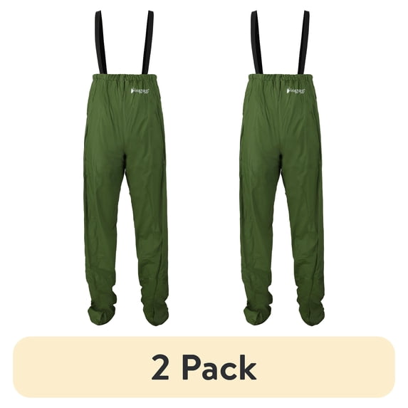 (2 pack) Frogg Toggs Rana Emergency Stockingfoot Wader for Men, Waterproof Fishing Gear, Size MD/LG