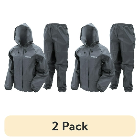 (2 pack) Frogg Toggs Ultra-Lite 2 Youth Waterproof Rain Suit for Boys and Girls